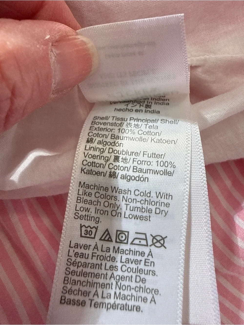 J. Crew Pink White Striped Cotton Shirtdress Lined Mini Size 2 Long Sleeve